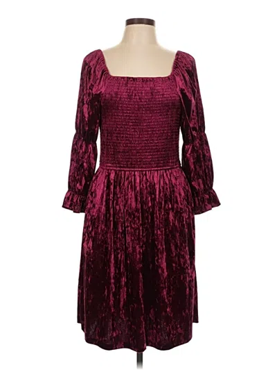 Pre-owned Tahari Cocktail Dress In Burgundy
