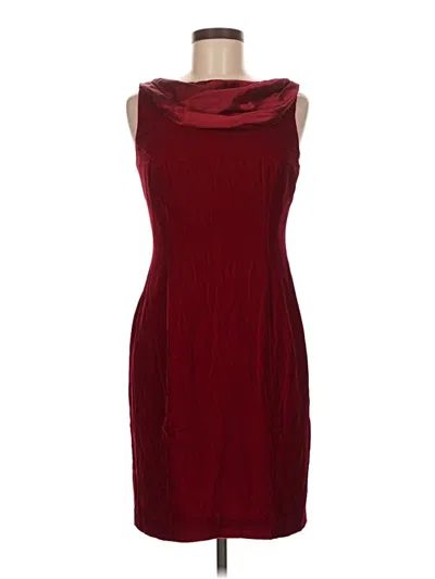 Pre-owned Tahari Cocktail Dress In Burgundy