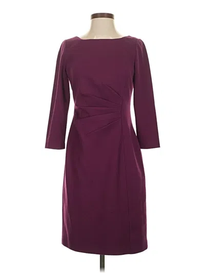 Pre-owned Tahari Cocktail Dress In Burgundy
