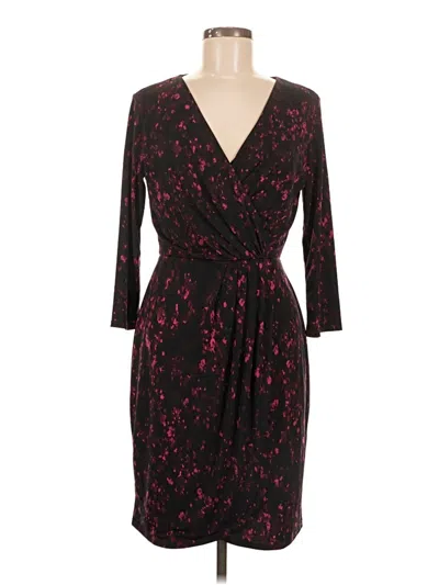 Pre-owned Tahari Cocktail Dress In Burgundy