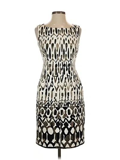 Pre-owned Tahari Cocktail Dress In Silver