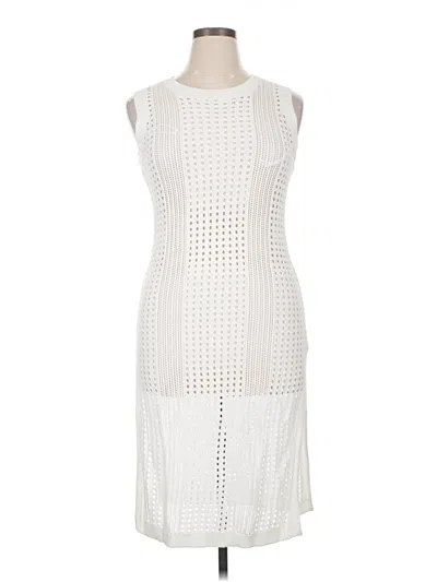 Pre-owned Tahari Cocktail Dress In White