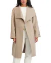 Tahari Coco Long Wool-blend Coat In Neutral