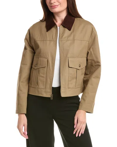 Tahari Deia Short Barn Jacket In Brown