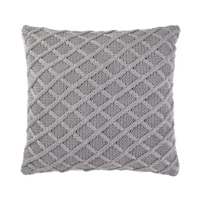 Tahari Diamond 24" X 24" Knit Sherpa Decorative Pillow In Antarctica