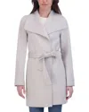 Tahari Double Face Wool-blend Coat In Neutral