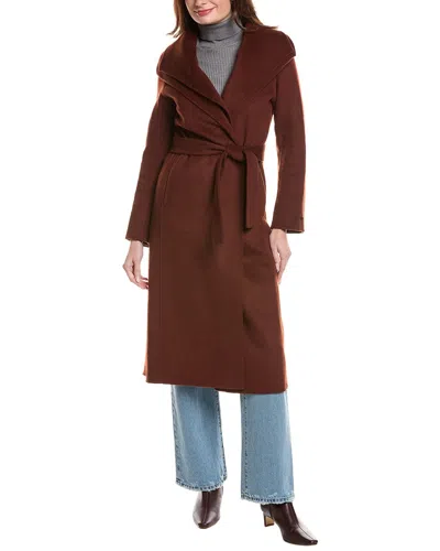Tahari Double Face Wool-blend Coat In Brown