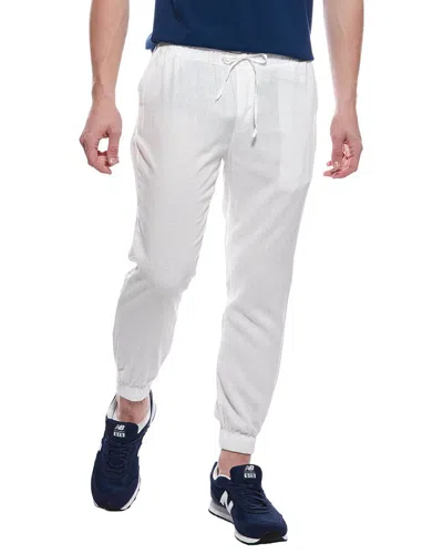 Tahari Drawstring Linen-blend Jogger Pant In White
