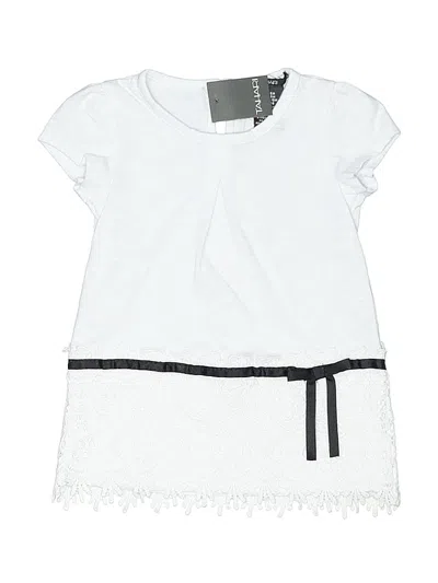 Pre-owned Tahari Kids' Dress In White