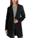 Tahari Ella Belted Wrap Coat In Black