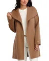 Tahari Ella Belted Wrap Coat In Brown