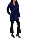 Tahari Ella Medium Wool-blend Coat In Blue