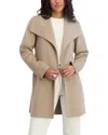 Tahari Ella Medium Wool-blend Coat In Neutral