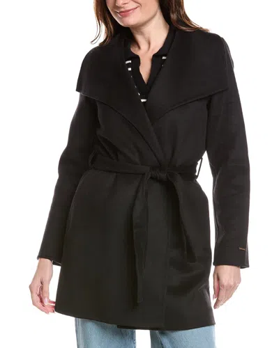 Tahari Ella Wool-blend Coat In Black