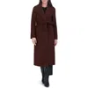 Tahari Elliot Tie Waist Wool Blend Coat In Cinnamon