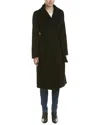 Tahari Elliot Wool-blend Wrap Coat In Black