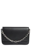 Tahari Essex St. Boxy Sling Crossbody Bag With Pouch In Black Embossed