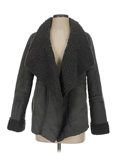 Pre-owned Tahari Faux Fur Jacket In Gray