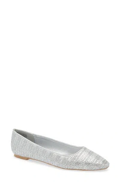 Tahari Faux Raffia Ballerina Flat