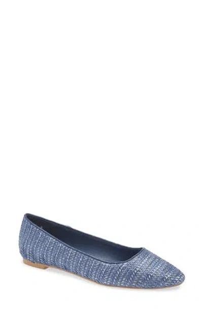 Tahari Faux Raffia Ballerina Flat