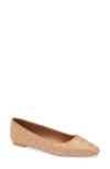 Tahari Faux Raffia Ballerina Flat In Neutral
