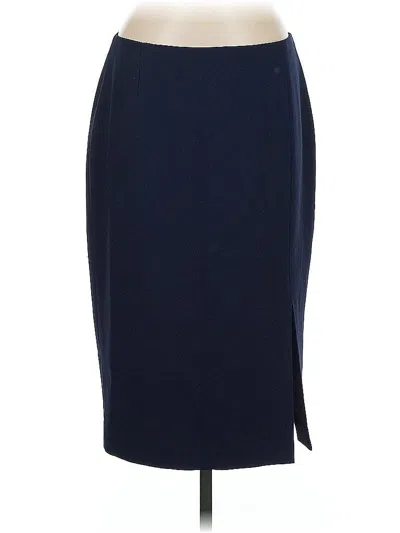 Pre-owned Tahari Formal Skirt In Blue