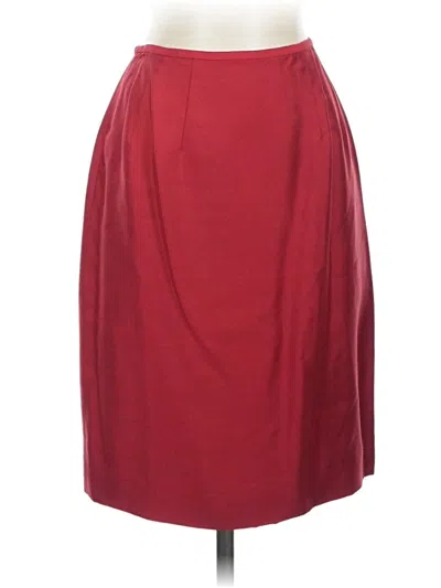 Pre-owned Tahari Formal Skirt In Burgundy