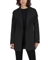 Tahari Frankie Wool-blend Coat In Black