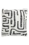 Tahari Geometric Bouclé Accent Pillow In White