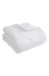 Tahari Grid Seersucker 3-piece Comforter Set In White