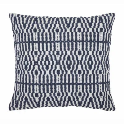 Tahari Home Brooks Indigo Blue Geometric Decorative Pillow, 20" X 20"