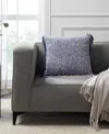 Tahari Home Heathered Fringe Decorative Pillow, 20" X 20" In Blue