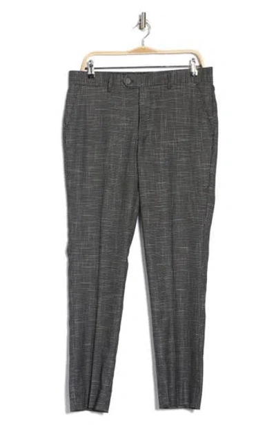 Tahari Houndstooth Slim Fit Dress Pants In Black