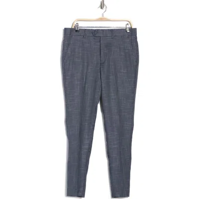 Tahari Houndstooth Slim Fit Dress Pants In Navy