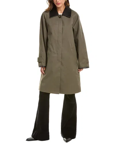 Tahari Ingrid Coat In Green