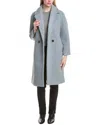 Tahari Ivy Medium Boucle Coat In Gray
