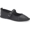 Tahari Jacquard Satin Mary Jane Flat In Black