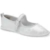 Tahari Jacquard Satin Mary Jane Flat In Gray
