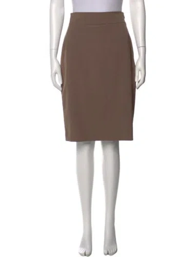 Pre-owned Tahari Knee-length Skirt In Brown