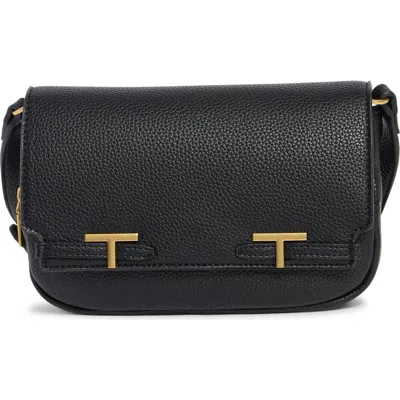 Tahari Landis Leather Crossbody Bag In Black