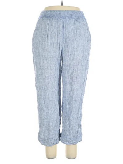 Pre-owned Tahari Linen Pants In Blue