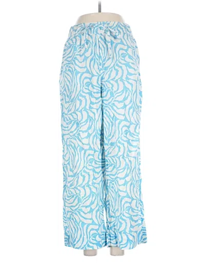Pre-owned Tahari Linen Pants In Blue