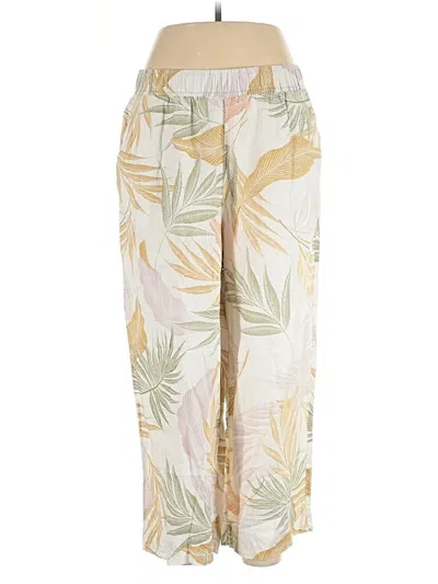 Pre-owned Tahari Linen Pants In Gold