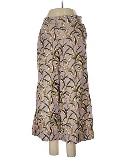 Pre-owned Tahari Linen Pants In Gold