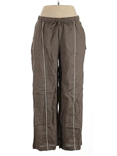 Pre-owned Tahari Linen Pants In Gray