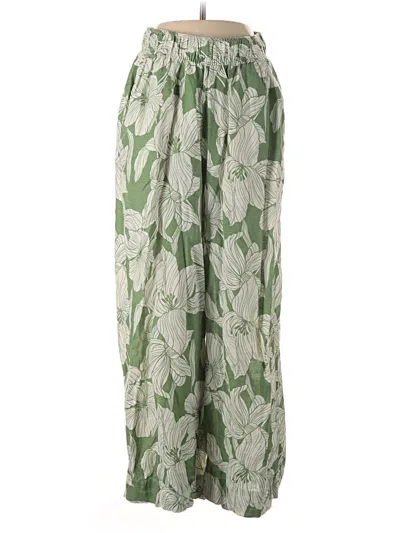 Pre-owned Tahari Linen Pants In Green