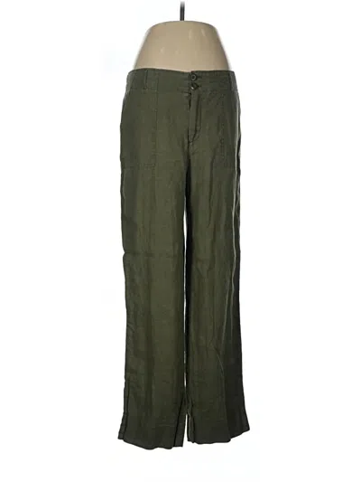 Pre-owned Tahari Linen Pants In Green