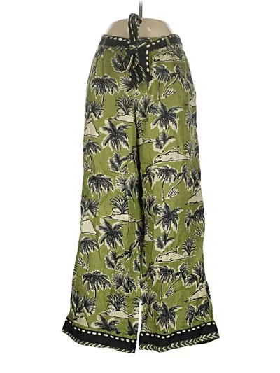 Pre-owned Tahari Linen Pants In Green