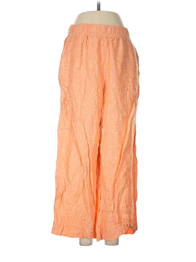 Pre-owned Tahari Linen Pants In Orange
