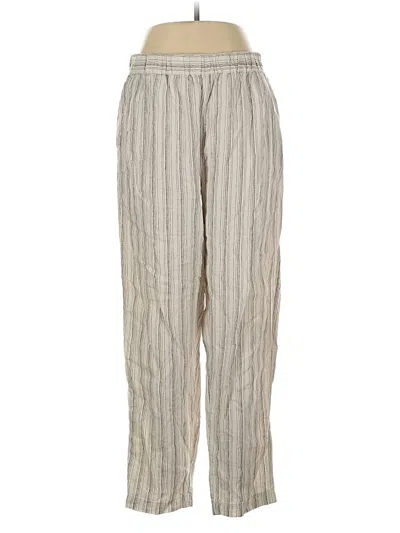 Pre-owned Tahari Linen Pants In Silver